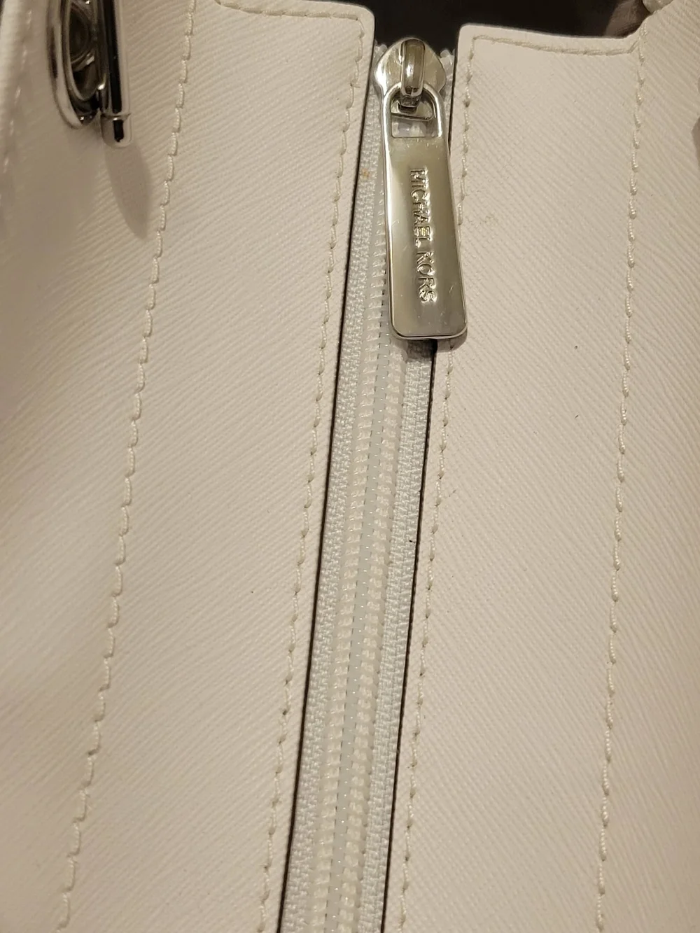 Michael Kors Chalk White Leather Tote and Wallet Set